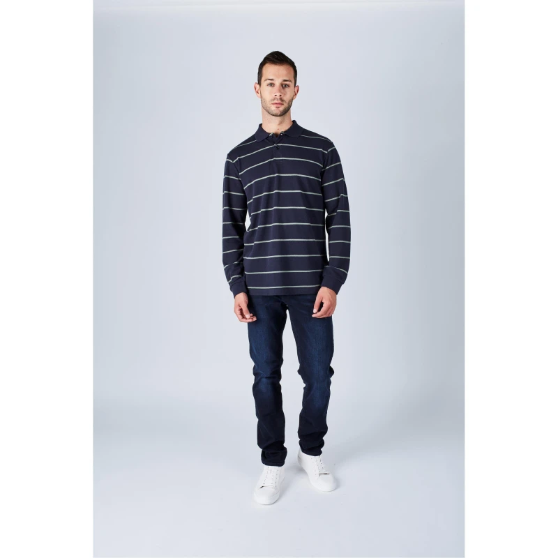 Image of Harvey and Jones Fiji Ls Polo Long Sleeve Polos Small Blue 54819920350