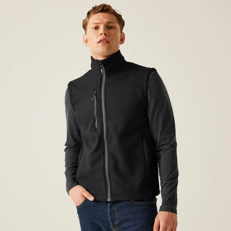 Image of Regatta Mens H/M Printable Softshell Bodywarmer Black male XS