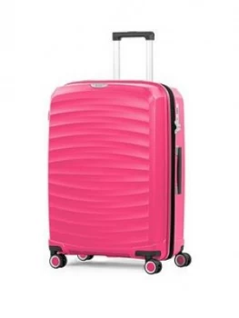 image of Rock Luggage Sunwave NT56501 8 Wheel Medium Pink Suitcase