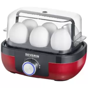 image of Severin 3168 Egg boiler BPA-free, with graduated beaker, with egg piercer Red (metallic), Black