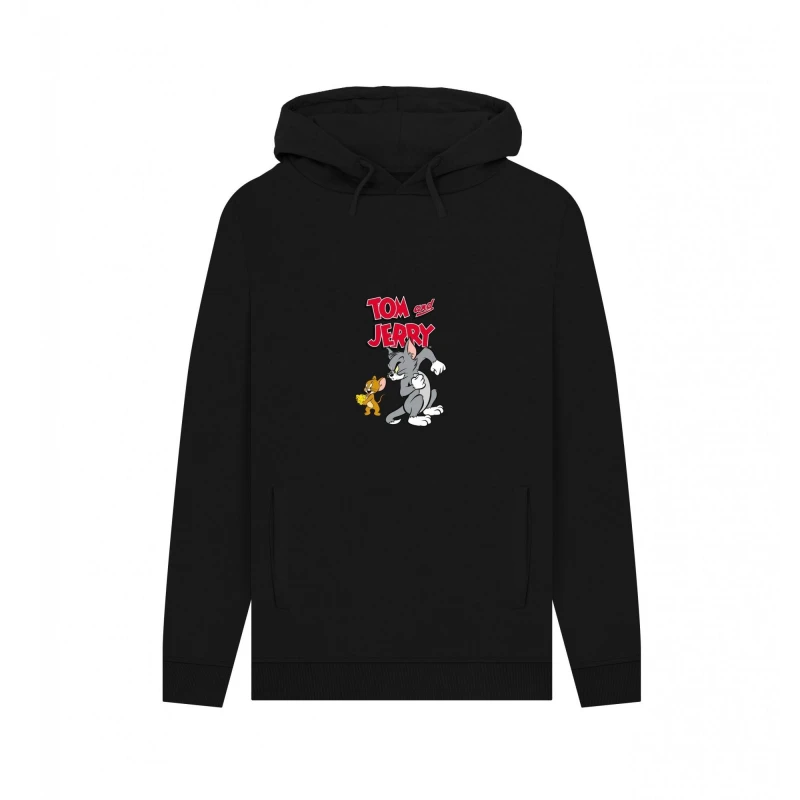 Image of Tom & Jerry Mens Cheese Hoodie in Black Size: Small Black Male S