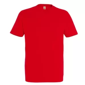 image of SOLS Mens Imperial Heavyweight Short Sleeve T-Shirt (3XL) (Red)