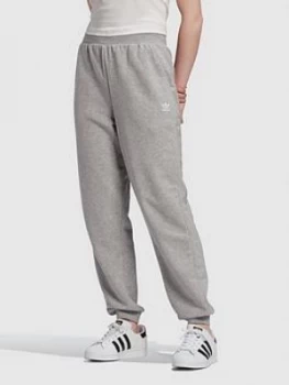 Image of adidas Originals Trefoil Essentials Cuffed Pant, Medium Grey Heather, Size 10, Women