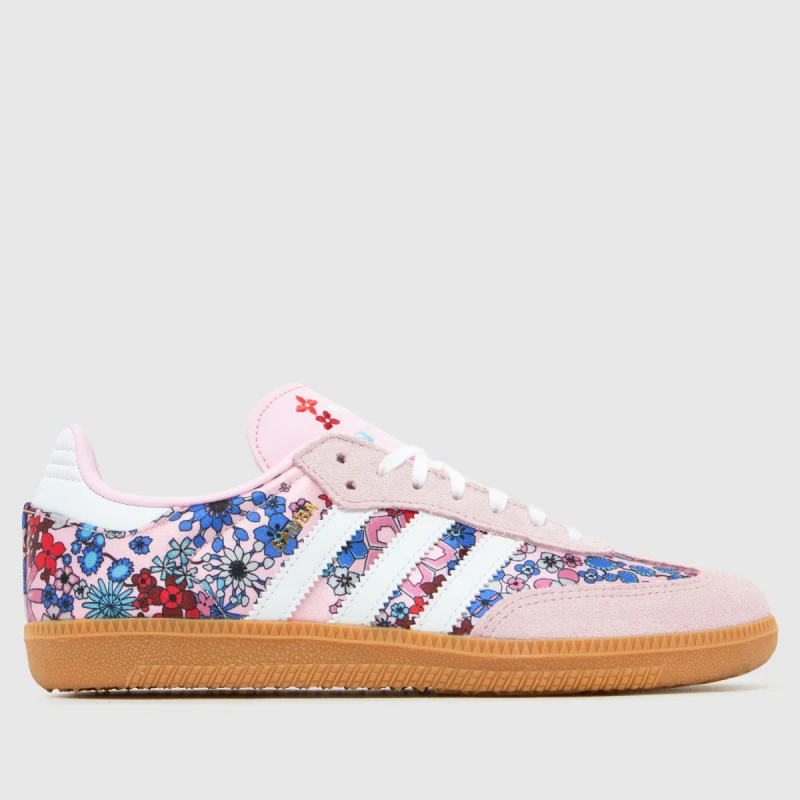 Image of adidas Originals Kids Samba OG Lib Samba Low-Top Trainers Pink/White female 4 (36.7)