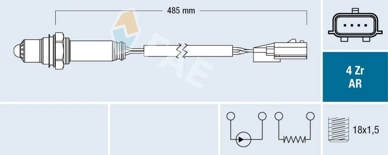 Image of FAE Lambda sensor FAE 75634