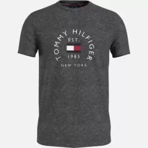 Image of Tommy Hilfiger Flag Arch Cotton T-Shirt - L