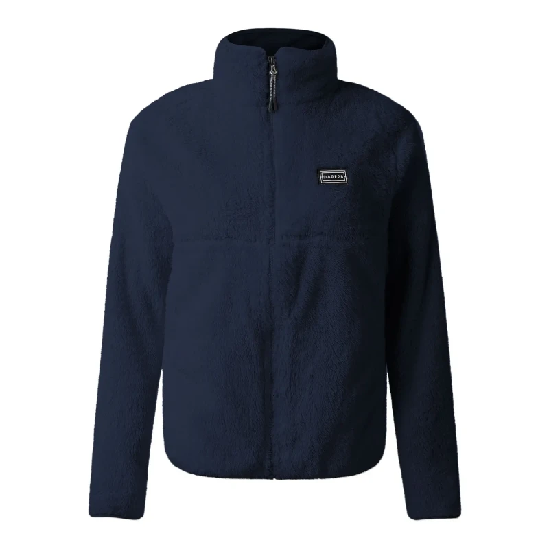 Image of Dare 2b Womens Gnarly Relaxed Textured Full Zip Fleece in Navy Size: 12 Navy Female 12
