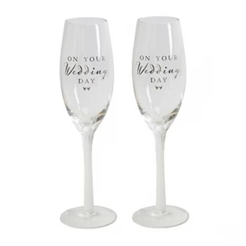 image of Amore By Juliana Champagne Flute Set - Wedding Day