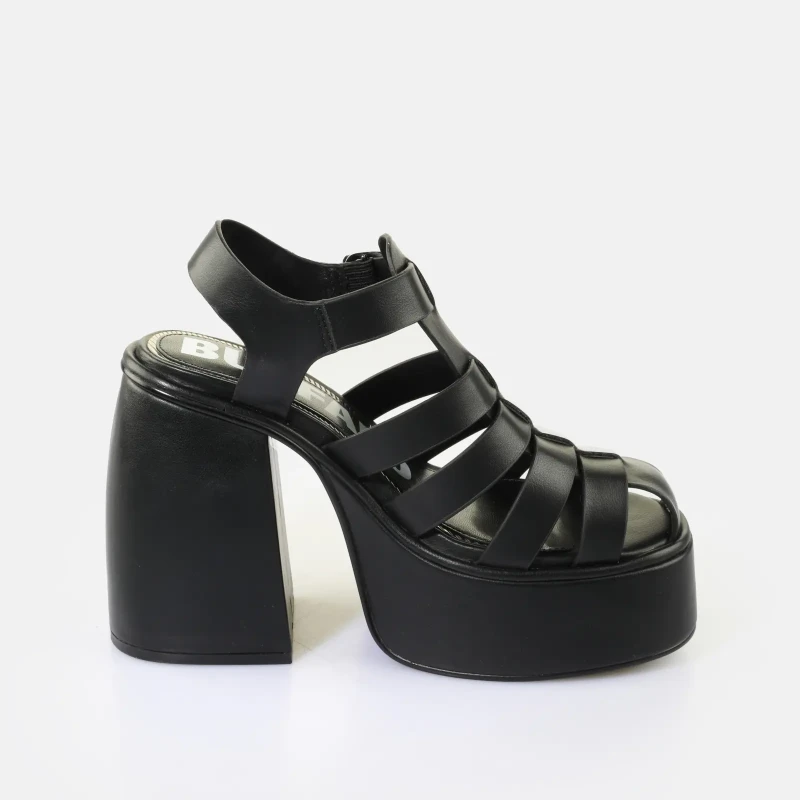 Image of Buffalo Womens heeled sandals Buffalo Heart Fisher Vegan Nappa Noir Female 40