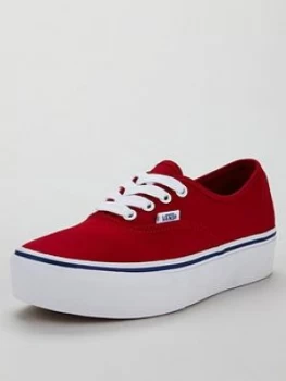 Image of Vans UA Authentic Platform 2.0 RedWhite RedWhite Size 3 Women