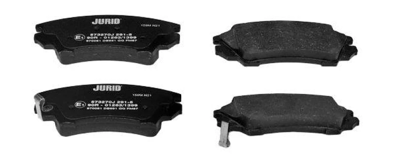 Image of JURID 573270J Brake pad set with acoustic wear warning, without accessories Brake Pad Set,disc brake (402)