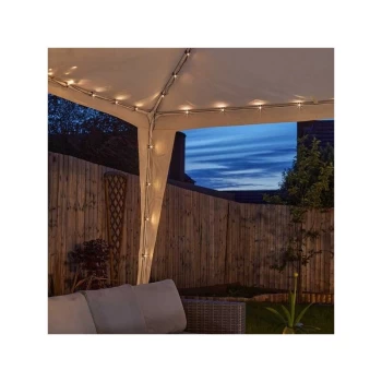 Image of Smart Garden - Solar Gazebo String Lights 3 x 3m 140 LEDs Multi Function Warm