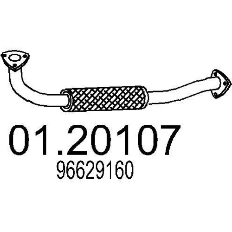 Image of MTS 01.20107 Exhaust Pipe Front, Length: 6mm Exhaust Pipe (17)