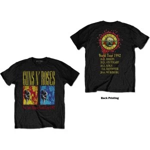Image of Guns N' Roses - Use Your Illusion World Tour Unisex Large T-Shirt - Black