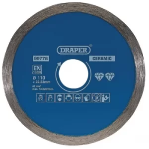 Image of Draper 99778 Continuous Diamond Blade (110mm)