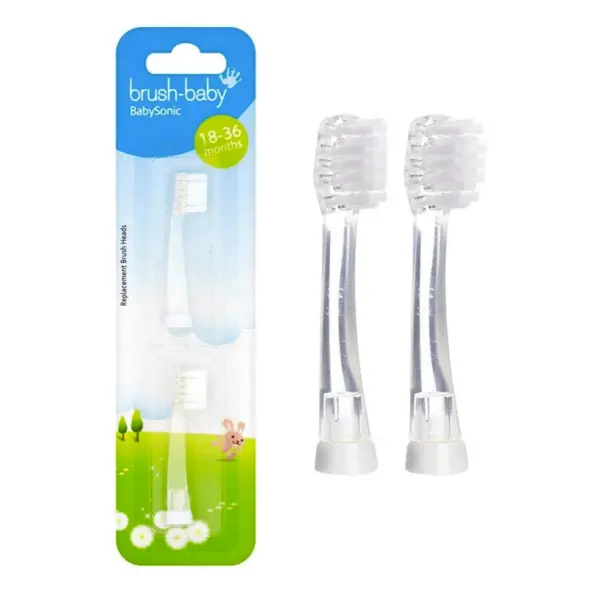 image of Brush Baby BabySonic Electric Toothbrush Replacement Heads 2Pcs