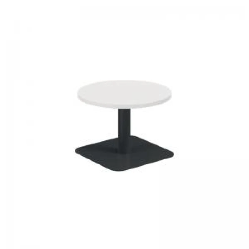 Image of Jemini Origin Round Coffee Table 600x430mm White/Black KF800167