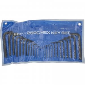 image of BlueSpot 25 Piece Hexagon Allen Key Pouch Set Metric and Imperial