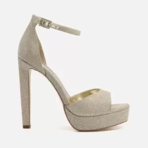 image of Dune Mascot Canvas Platform Heeled Sandals - UK 3