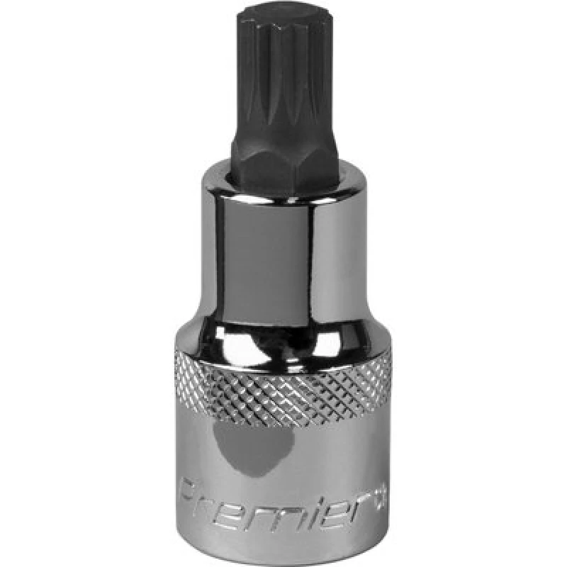 Image of Loops M10 Forged Spline Socket Bit - 1/2" Square Drive - Chrome Vanadium Wrench Socket Multi
