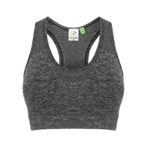 Image of Tombo Womens/Ladies Seamless Crop Top (X Small) (Dark Grey Marl)