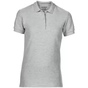 Gildan Womens/Ladies Premium Cotton Sport Double Pique Polo Shirt (S) (Sport Grey (RS))