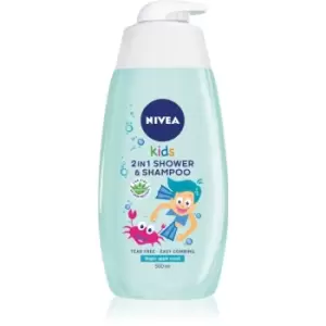Image of Nivea Kids Boy Delicate Shower Gel and Shampoo for Children 500 ml