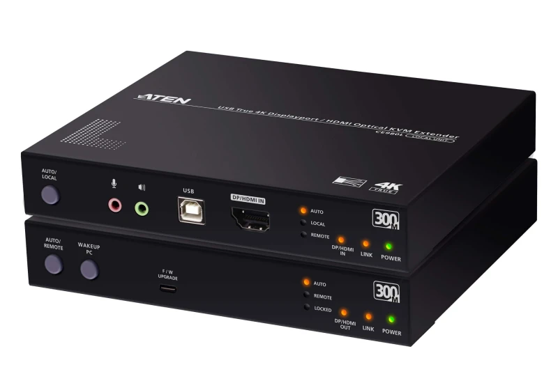 Image of ATEN True 4K DP/HDMI Optical KVM 300m