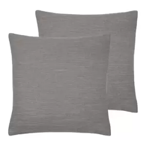 Image of Evans Lichfield Dalton Twin Pack Polyester Filled Cushions Bark