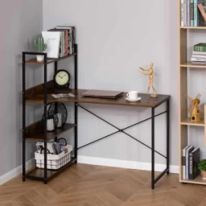 Image of Jaxon Industrial Computer Desk with 4-Tier Storage, black