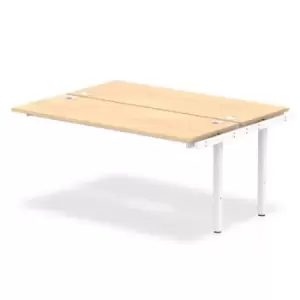 Image of Impulse Bench B2B Ext Kit 1600 White Frame Office Bench Desk Maple