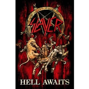 Image of Slayer - Hell Awaits Textile Poster