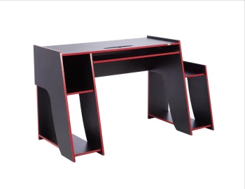 image of Virtuoso Horizon Gaming Desk - Red and Black