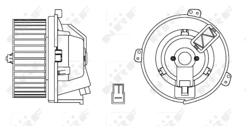 Image of NRF 34168 Blower Motor for left-hand drive vehicles, without integrated regulator Interior Blower (2669)
