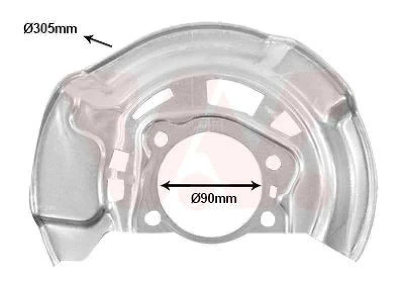 Image of VAN WEZEL Brake disc backing plate VAN WEZEL 5420372