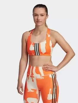 Image of adidas Thebe Magugu Training Medium-support Bra, Beige, Size L, Women