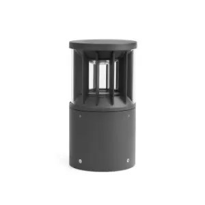 Screen Integrated LED Pedestal Light Outdoor Ground Light Grey, 2700K, IP65