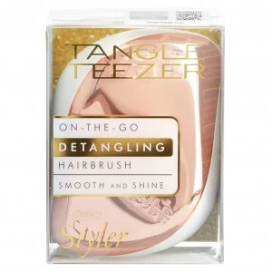 image of Tangle Teezer Compact Hairbrush - Rose Gold Ivory