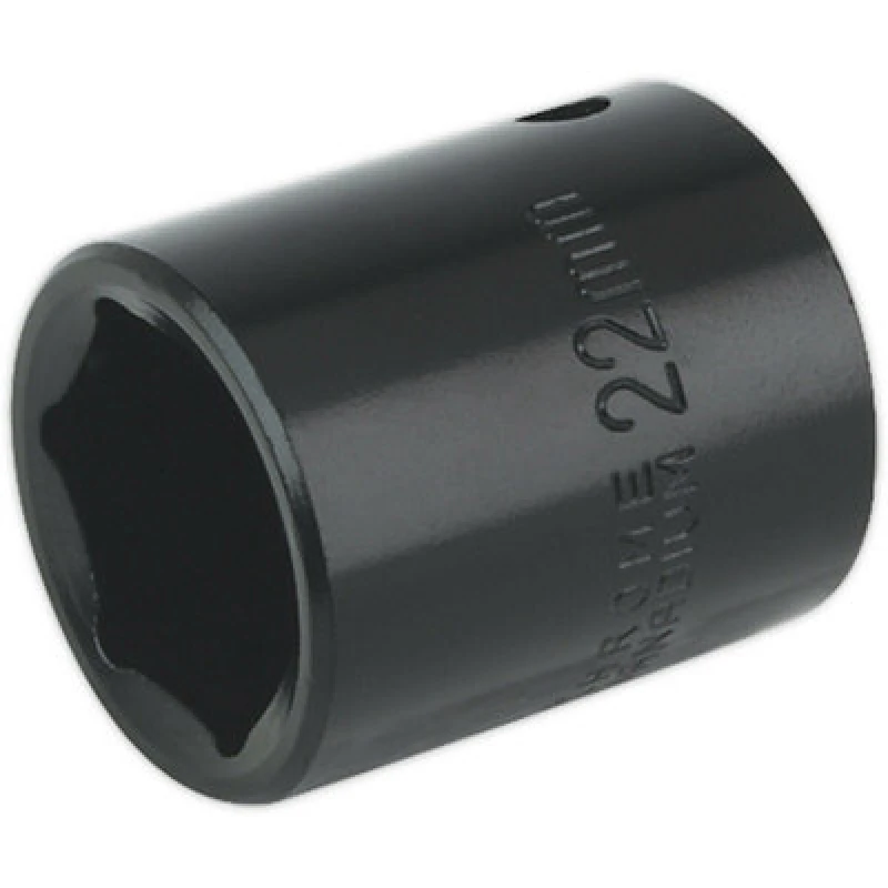 Image of Loops 22mm Forged Impact Socket - 1/2 Inch Sq Drive - Chrome-Vanadium Wrench Socket Multi