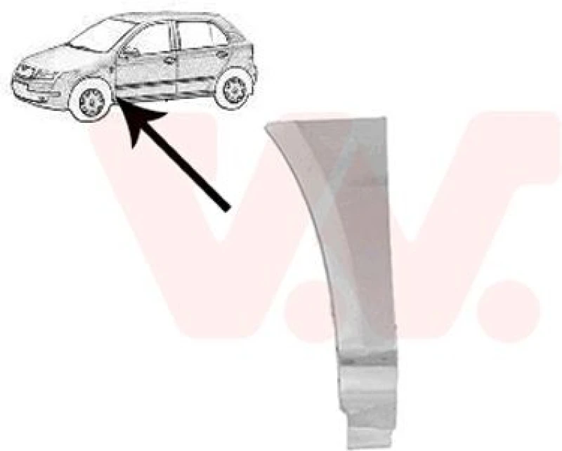 Image of VAN WEZEL Wing fender VAN WEZEL 7625155