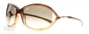 image of Tom Ford Jennifer Sunglasses Brown Gradient 50f 61mm