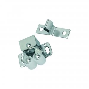 image of Wickes Double Roller Catch - Chrome Pack of 10