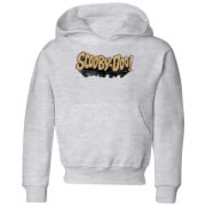 image of Scooby Doo Retro Colour Logo Kids Hoodie - Grey - 11-12 Years