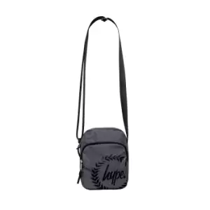 image of Hype Roadman Crest Shoulder Bag (One Size) (Charcoal/Black)