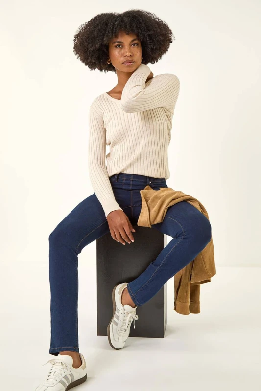 Image of Roman Elastic Waist 31" Denim Stretch Jegging Indigo
