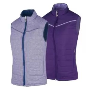 Image of ISLAND GREEN LADIES REVERSIBLE PADDED GILET PLUM X-Large