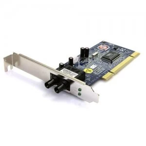 image of StarTech.com 100Mbps PCI Multi Mode ST Fiber Ethernet NIC Network Adapter 2km