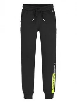 Image of Calvin Klein Jeans Boys Institutional Block Jogger - Black