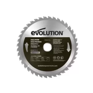 image of Evolution Fine Wood Mitre/Table Saw Blade 210 x 25.4mm x 40T