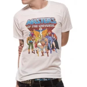Image of Masters Of The Universe Group And Logo Unisex T-Shirt Ex Ex Large